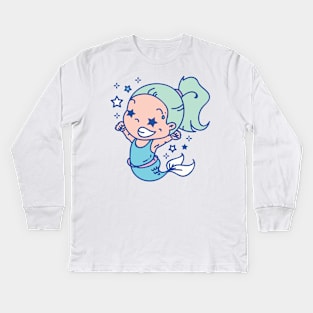 Competitive Mermaid Kids Long Sleeve T-Shirt